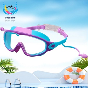 <b>Large</b> <b>Frame</b> Silicone Earplugs for Men Women Children New HD Waterproof Anti-Fog Outdoor Swimming Goggles - Product Image 2