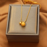 Collier en acier inoxydable plaqué or 18 carats, motif cœur, trèfle, nœud et lune, polyvalent, vente en gros