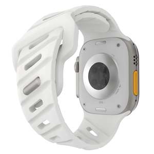 Bracelet de sport en silicone respirant à trous inclinés, adapté aux séries Apple Watch Ultra 9876543210 et SE, nouveau modèle. - Product Image 6