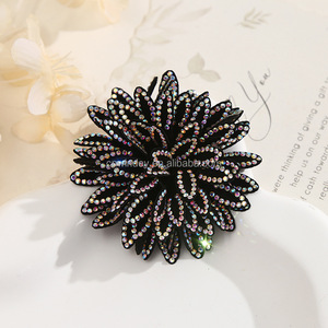 Bling brillante coser en vestido de noche elegante Diamante flor apliques 3D hecho a mano Rhinestone parche vestido de novia - Product Image 4