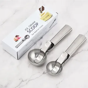 N03 bán buôn trái cây Scoop chất lượng tốt công cụ nhà bếp thép không gỉ cao cấp Ice Cream Scoop với kích hoạt