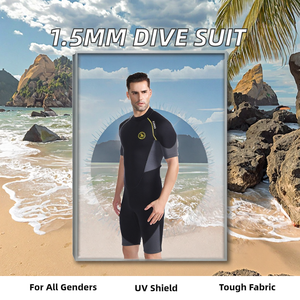 Combinaison <span class=keywords><strong>de</strong></span> plongée intégrale demi-jambe avec manches respirantes pour hommes <span class=keywords><strong>Shorty</strong></span> <span class=keywords><strong>de</strong></span> natation et <span class=keywords><strong>de</strong></span> plongée - Product Image 2
