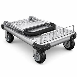 Chariot utilitaire en acier inoxydable, robuste, roues à roulement fluide, chariot hygiénique portable pour usage sanitaire en cuisine - Product Image 3