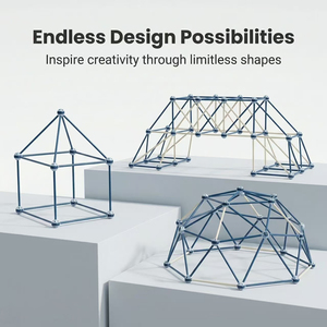 Kit de construction de tente-fort éducatif DIY 145 pièces, jouets interactifs parent-enfant, blocs de construction rotatifs - Product Image 3