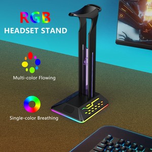 <span class=keywords><strong>Support</strong></span> de <span class=keywords><strong>casque</strong></span> de jeu RGB avec deux Ports USB type-c, bande lumineuse RGB, <span class=keywords><strong>support</strong></span> de <span class=keywords><strong>casque</strong></span> de bureau - Product Image 6
