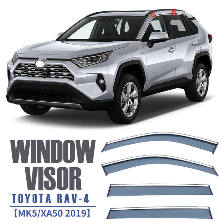 Auto Car Door Sun Vent Visor Wind Deflector All-Weather Guard windows ...