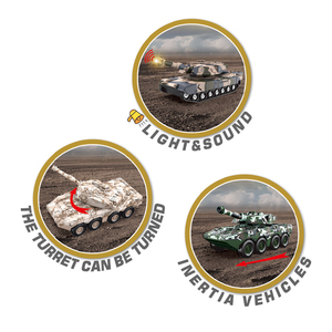 Juguetes de <span class=keywords><strong>coches</strong></span> de juguete con torreta de PVC de bajo precio QS, varios estilos, temática militar, con fricción, sonido y luz, 3 pilas AG13 - Product Image 4