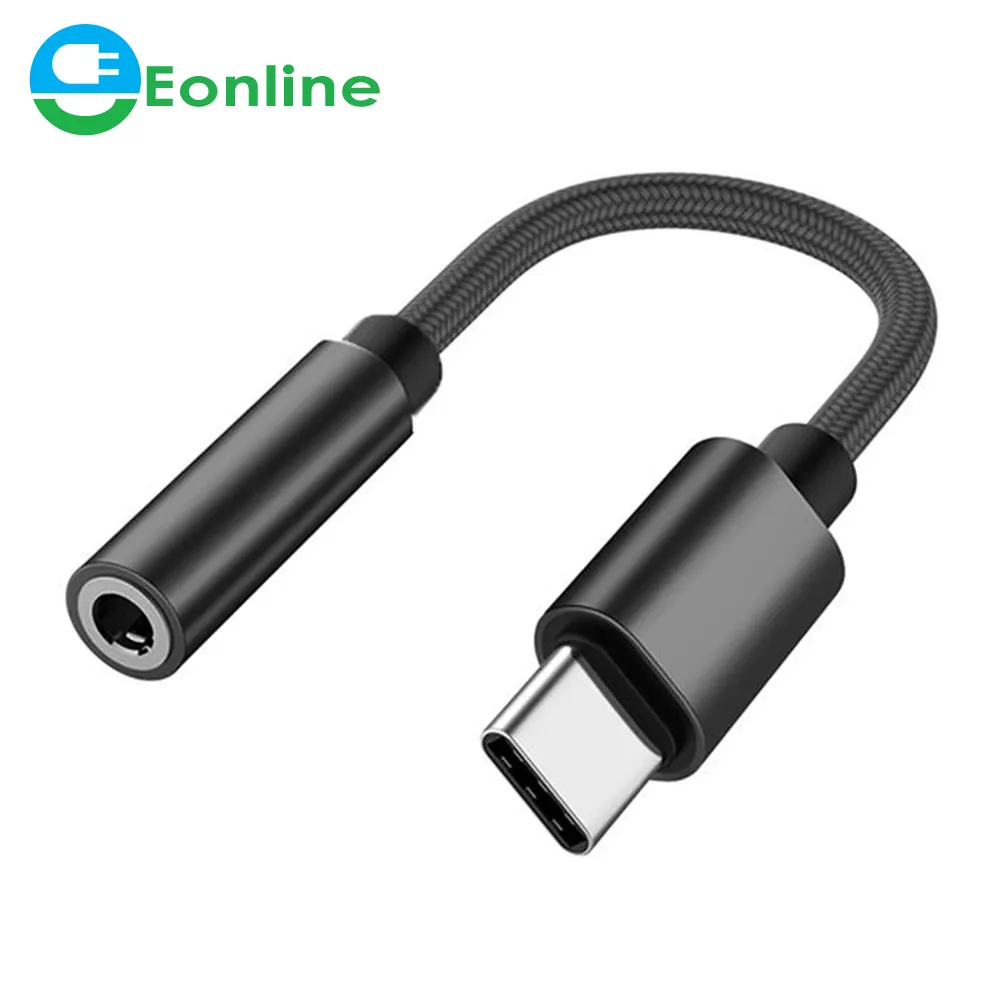 Eonline 12 см Тип c до 3,5 мм Джек конвертер наушников аудио кабель-Переходник USB C до 3,5 AUX кабель для Huawei P30 pro Xiaomi Mi 9 8