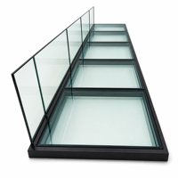 Offre groupée fiable : Verre feuilleté biseauté de 6,38 mm en stock pour kit de système de cloisonnement de façade mur-rideau
