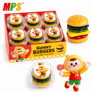 Bonbons gélifiés <span class=keywords><strong>halal</strong></span> en forme de pizza <span class=keywords><strong>hamburger</strong></span>, emballés individuellement, 50g, très demandés - Product Image 2