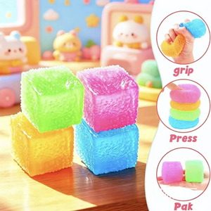 ของเล่นคลายเครียดขายส่ง คริสตัลคิวบ์ ของเล่นบีบสัมผัส ของเล่นซิลิโคนนุ่มแบบมีหนาม ของเล่นบีบก้อนน้ำแข็ง ของเล่นฟิดเจ็ต ขายจากโรงงาน - Product Image 3
