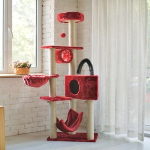 Albero gatto arrampicata gatto di casa giocattolo amaca per graffiato <span class=keywords><strong>Cat</strong></span> scratcher torre condominio - Product Image 4