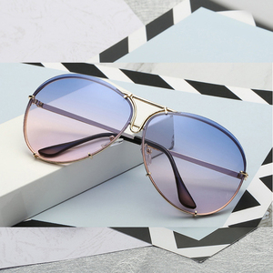 Gafas De <span class=keywords><strong>Sol</strong></span> De gran tamaño para hombre, lentes De <span class=keywords><strong>Sol</strong></span> De gran tamaño, De Metal auténtico, De diseñador colorido - Product Image 4