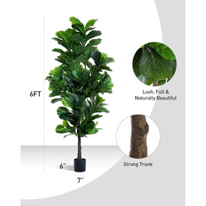Luckygoods FZS260727 Ficus Lyrata Artificiale Personalizzato, Pianta Artificiale Grande con <span class=keywords><strong>Vaso</strong></span> per Arredamento Casa - Product Image 3