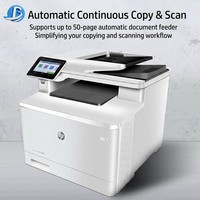 Printer Laser Warna All-in-One Nirkabel Hp Color LaserJet Pro MFP M283fdw Baru, Cepat 21ppm, Auto Duplex, Printer Kantor