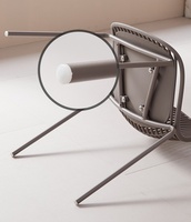 Chaise de salle à manger en gros pour restaurant, chaise de jardin, chaise en plastique empilable sans accoudoirs pour café, bar