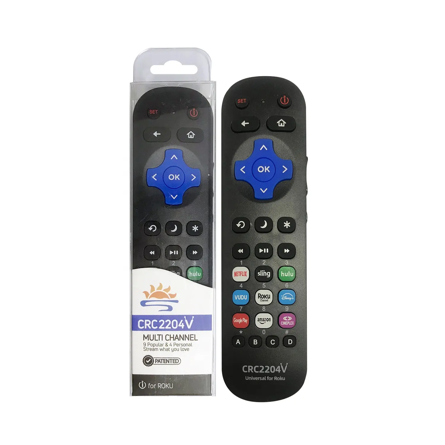 CRC2204V Universal Remote Control for Roku TVs fit for all brand Works with most Roku devices including shortcut buttons