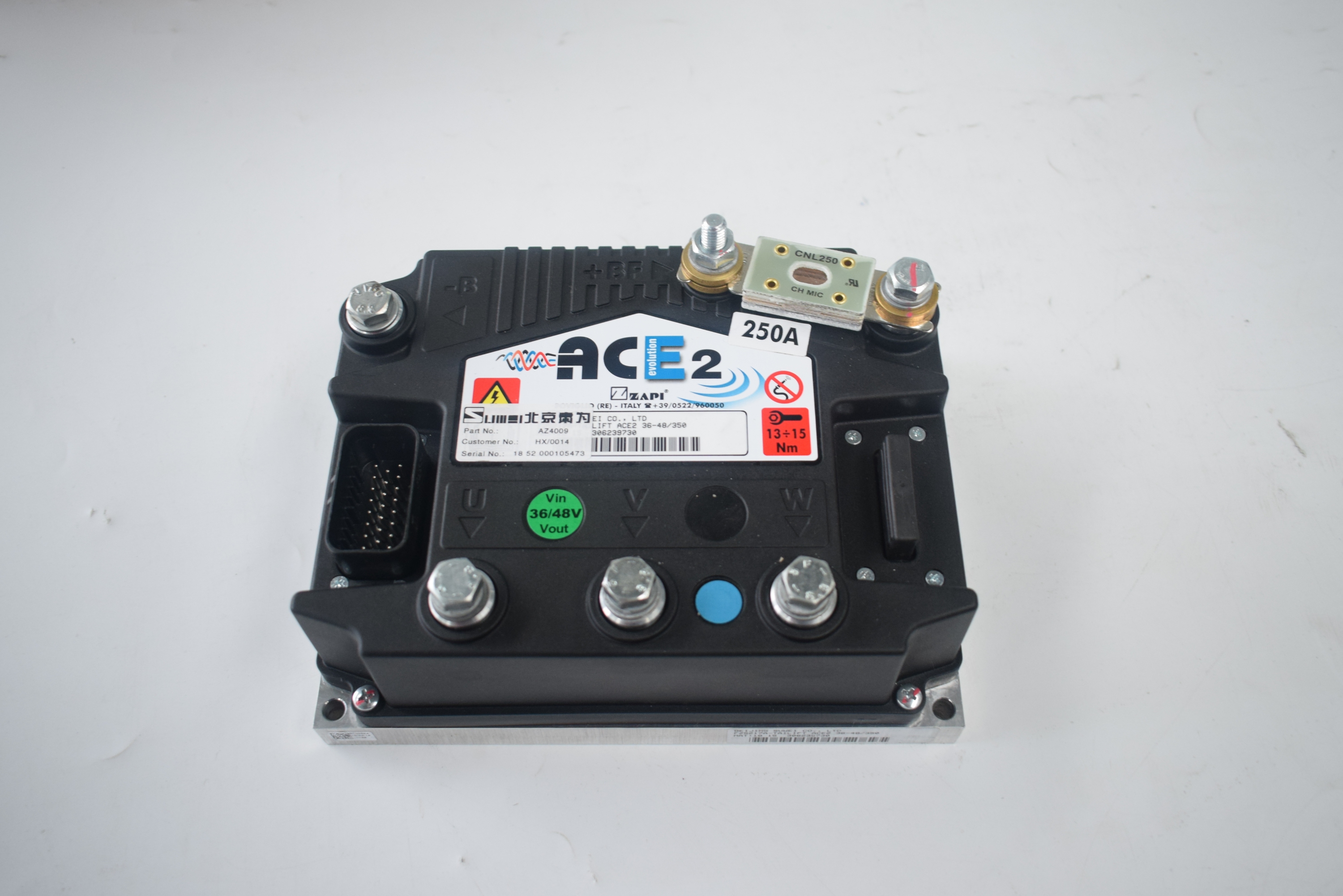 ZAPI AC Motor Controller ACE2 - 36-48V/350A for CPD15H-Z3