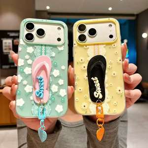 BAILI Factory Wholesale Cute Jelly Two-in-one slippers Flower butterfly Patterns Love Accessories Phone Cover for Iphone 17 - Product Image 3