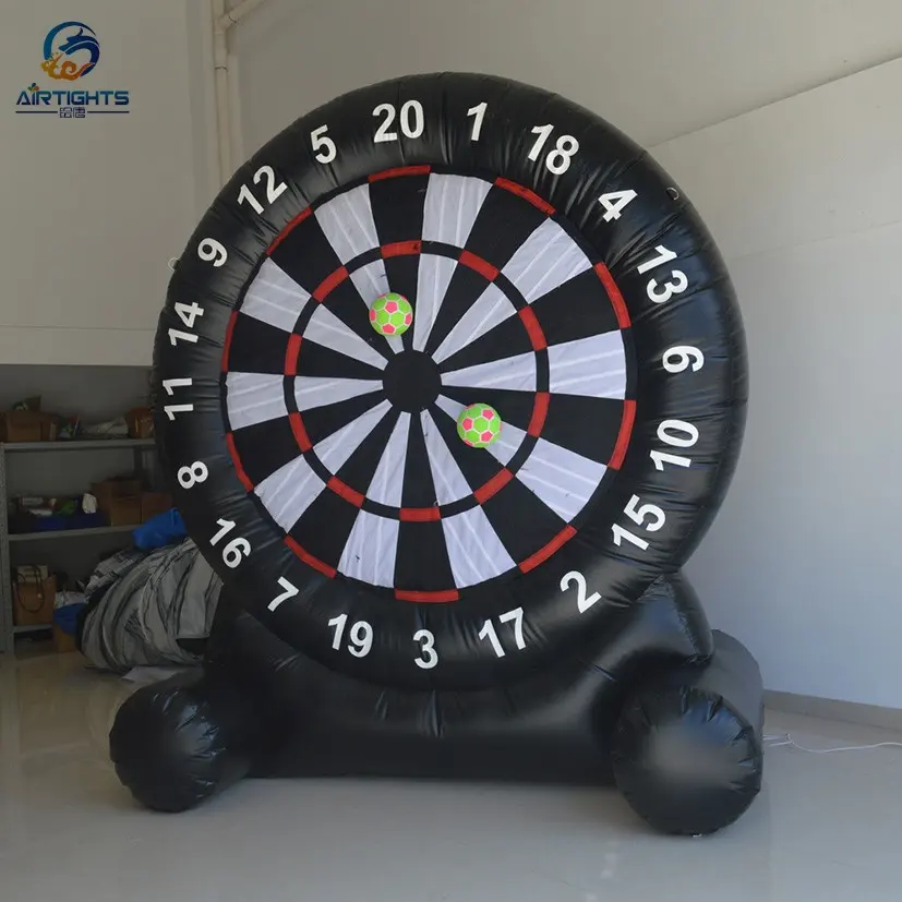 Latest craze inflatable shooting game low price inflatable soccer dart board