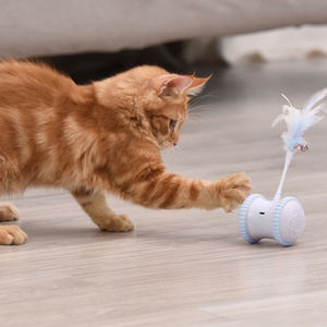 ของเล่นแมวขนนกอัตโนมัติอัจฉริยะแบบโต้ตอบชาร์จได้ทำจากพลาสติกที่ทันสมัย - Product Image 1
