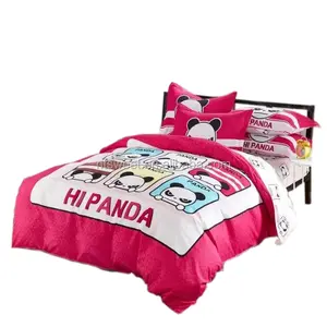 Bettdecke Bettbezug Set Kissenbezug rosa panda design Bettwäsche Set Alle Uk Größen