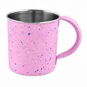 Pink <b>mug</b> Sparkled Mule <b>Mug</b> Stainless Steel Handle Classic Round Moscow Mule - Product Image 1