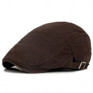 STONE WASHED COTTON <b>Cap</b> <b>Mens</b> Newsboy Ivy Hat Golf Driving <b>Flat</b> Cabbie - Product Image 3