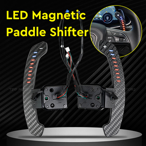 Palettes de changement de vitesse LED magnétiques en fibre de carbone 100 % véritable pour A6 A7 S6 S7 RS6 RS7 C8 - Product Image 4