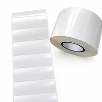 Étiquette de code-barres en PP blanc brillant autocollante du fabricant, autocollant nacré indéchirable, imperméable, découpe personnalisée, pour supermarché