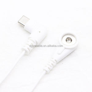 TYP E.C Codo macho de 90 grados a 4,0 Clip Cable de terapia de ECG hembra 0,5 M de longitud - Product Image 1