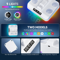 Station de charge pour manette PS5, support de charge pour manette PlayStation 5 avec lumière LED, chargeur rapide