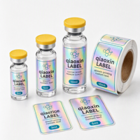 Étiquettes autocollantes personnalisées en différents matériaux pour l'emballage de produits médicaux en verre de 3/5/10 ml