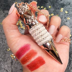 AGAG Queen Scepter Tricolor Lipstick Labial de Larga Duración Impermeable Antiadherente Color <span class=keywords><strong>Tomate</strong></span> Maduro Auténtico para Mujer - Product Image 1