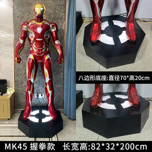 تمثال الرجل الحديدي, ديكور في الهواء الطلق حجم الحياة الراتنج أعجوبة بطل النحت الألياف الزجاجية الرجل الحديدي البطل الخارق تمثال - Product Image 6