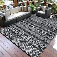 Tapis Réversibles de Fabrication en Gros Tapis de Paille en Plastique Tapis de Patio Étanche Extérieur Réversible