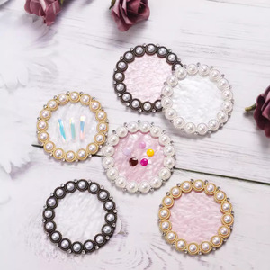 Palette de couleurs pour ongles en gel avec strass et diamants, plateau de mélange et de dessin, outil de manucure, plateau de présentation pour nail art - Product Image 1