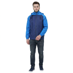 Veste coupe-vent pour homme respirante et confortable, prix de gros, couleurs contrastées, veste coupe-vent tendance pour homme - Product Image 1
