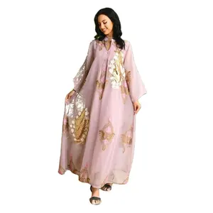 Kebaya floral islámico ropa mujer robe de mariage musulmán vestido musulmán Mujer
