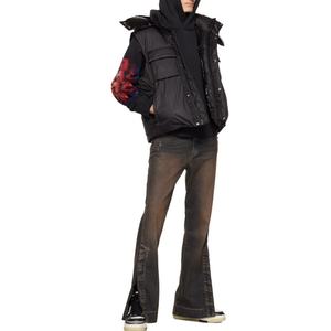 New Vintage 5 Pocket <b>Dark</b> Indigo Stacked Flared Stretch <b>Jeans</b> Men Stacked <b>Jeans</b> Men - Product Image 5