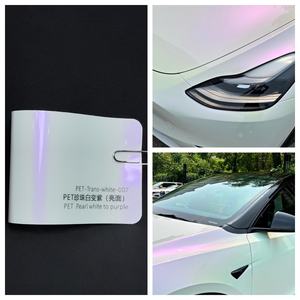 Blush Pink PET TPU Cast Auto-Guérison Voiture Wrap Vinyle 1.52x17M/5x60FT Perle Métal Satin Mat Métallique Autocollants De Voiture Auto Réparation - Product Image 2