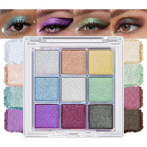 Paleta de Sombras de Ojos Prensadas de 9 Colores, Paleta de Sombras Multichrome que Cambia de Color - Product Image 1