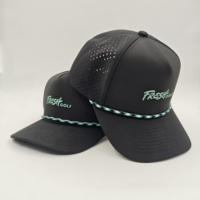 Gorras de Béisbol Deportivas Personalizadas de 5 Paneles, Unisex, Poliéster/Algodón, Bordado a Mano, Diseño de Puntos Dobby Ajustable, Parche de PVC Impermeable