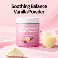 Poudre de soutien à la ménopause à la vanille, mélange d'herbes avec curcuma, agripaume (Vitex) et vitamines pour l'équilibre hormonal et l'équilibre du pH chez l'adulte