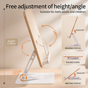 Soporte de Escritorio de Madera Maciza Ajustable, Multifuncional, Hecho a Medida, para <span class=keywords><strong>Mac</strong></span>, Lectura, Libros, Tablets y PC - Product Image 2