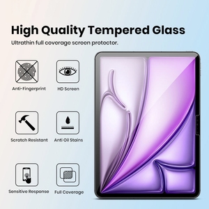 Protection d'écran en verre trempé de qualité supérieure pour iPad 10.9 12.9, anti-rayures, dureté 9H, sans bulles, installation facile, fabriqué en usine OEM - Product Image 2
