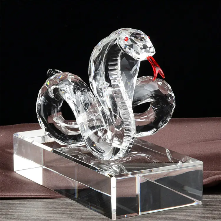 New items crystal glass 12 Chinese Zodiacs chinese zodiac snake pendant