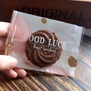 Snack Food Bags Manufacture Custom Printed Opp Plastic Candy Biscuits Cookie Self Adhesive Seal Gift Food Bread Packaging Bags