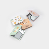 Miroir de maquillage compact à double face Winway Mini, miroir de poche portable pour les sacs à main et les portefeuilles