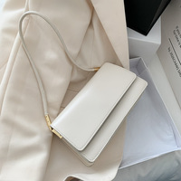 Sac Tendance 2024 Rétro Européen et Américain, Petit Sac Carré Six Façons à Rabat Couleur Unie pour Femme